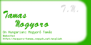 tamas mogyoro business card