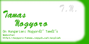 tamas mogyoro business card